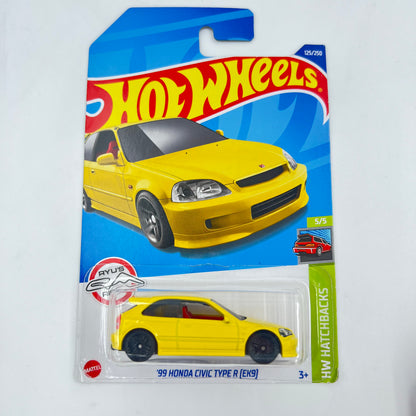 Hot Wheels Honda Mainline Diecast Cars (Assorted 1:64 Civic, Prelude, CR-X)