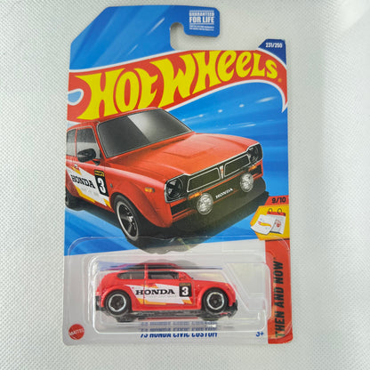 Hot Wheels Honda Mainline Diecast Cars (Assorted 1:64 Civic, Prelude, CR-X)