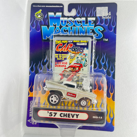 Muscle Machines '57 Chevy CO2-13 "Edelbrock"  1/64 Scale (a1)