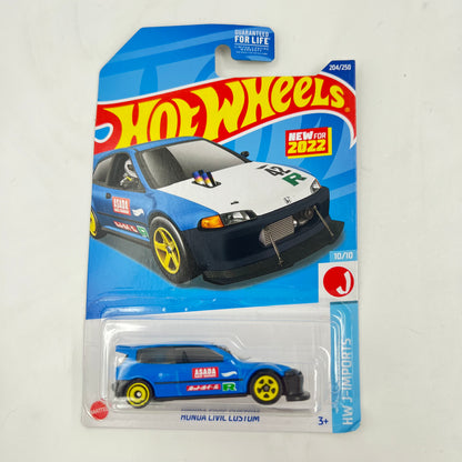 Hot Wheels Honda Mainline Diecast Cars (Assorted 1:64 Civic, Prelude, CR-X)