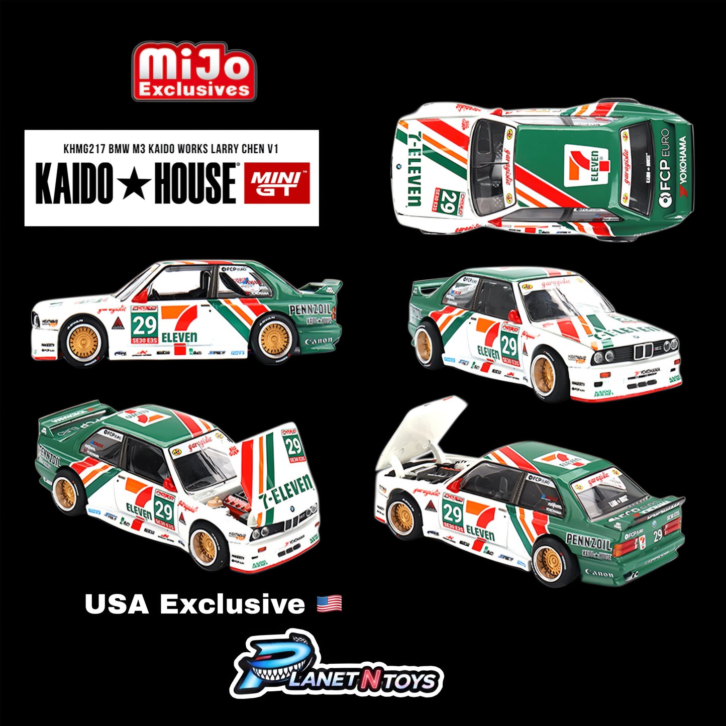Kaido House x Mini GT 1:64 BMW M3 Kaido Works Larry Chen V1 – USA Only