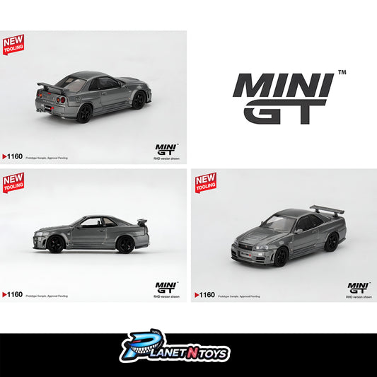 Mini GT 1:64 Nissan Skyline GT-R Dark Metal Gray (NISMO BNR34 CRS Version)