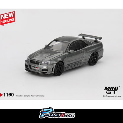 Mini GT 1:64 Nissan Skyline GT-R Dark Metal Gray (NISMO BNR34 CRS Version)