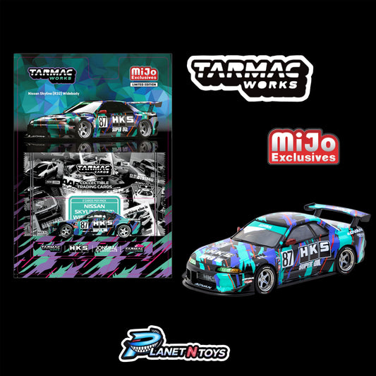 Tarmac Works 1:64 Nissan Skyline (R32) Widebody Jonsibal Designworks & HKS with Card Pack