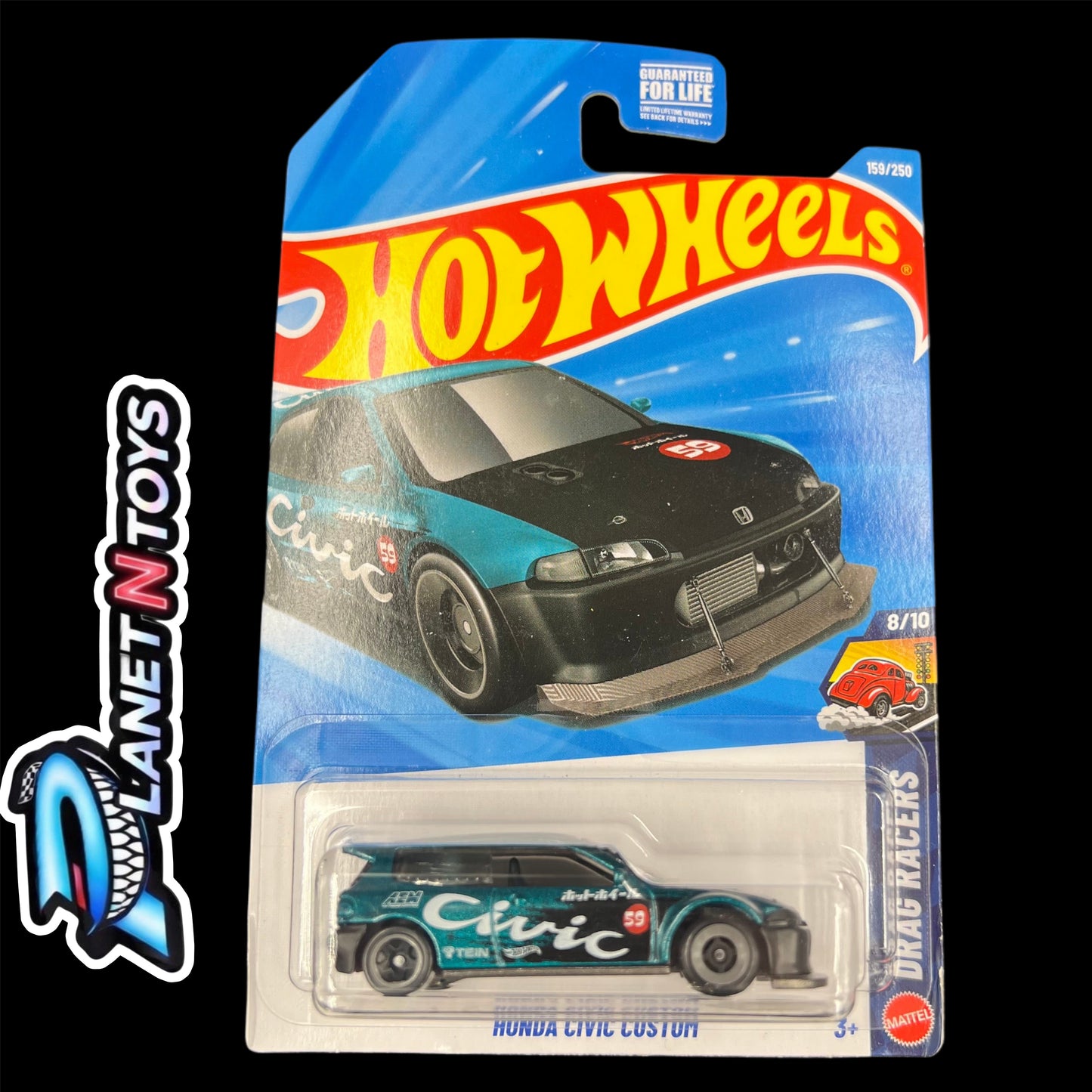 Hot Wheels Honda Mainline Diecast Cars (Assorted 1:64 Civic, Prelude, CR-X)