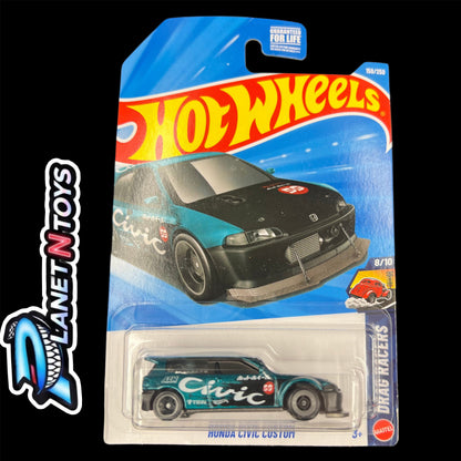 Hot Wheels Honda Mainline Diecast Cars (Assorted 1:64 Civic, Prelude, CR-X)