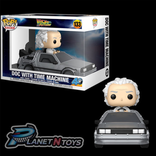Back to the Future 40th Anniversary Doc with Time Machine Deluxe Funko Pop! Ride