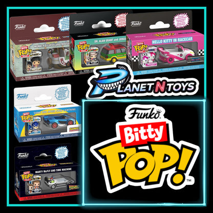 Funko Bitty Pop! Ride Assorted Models Characters with Racecar