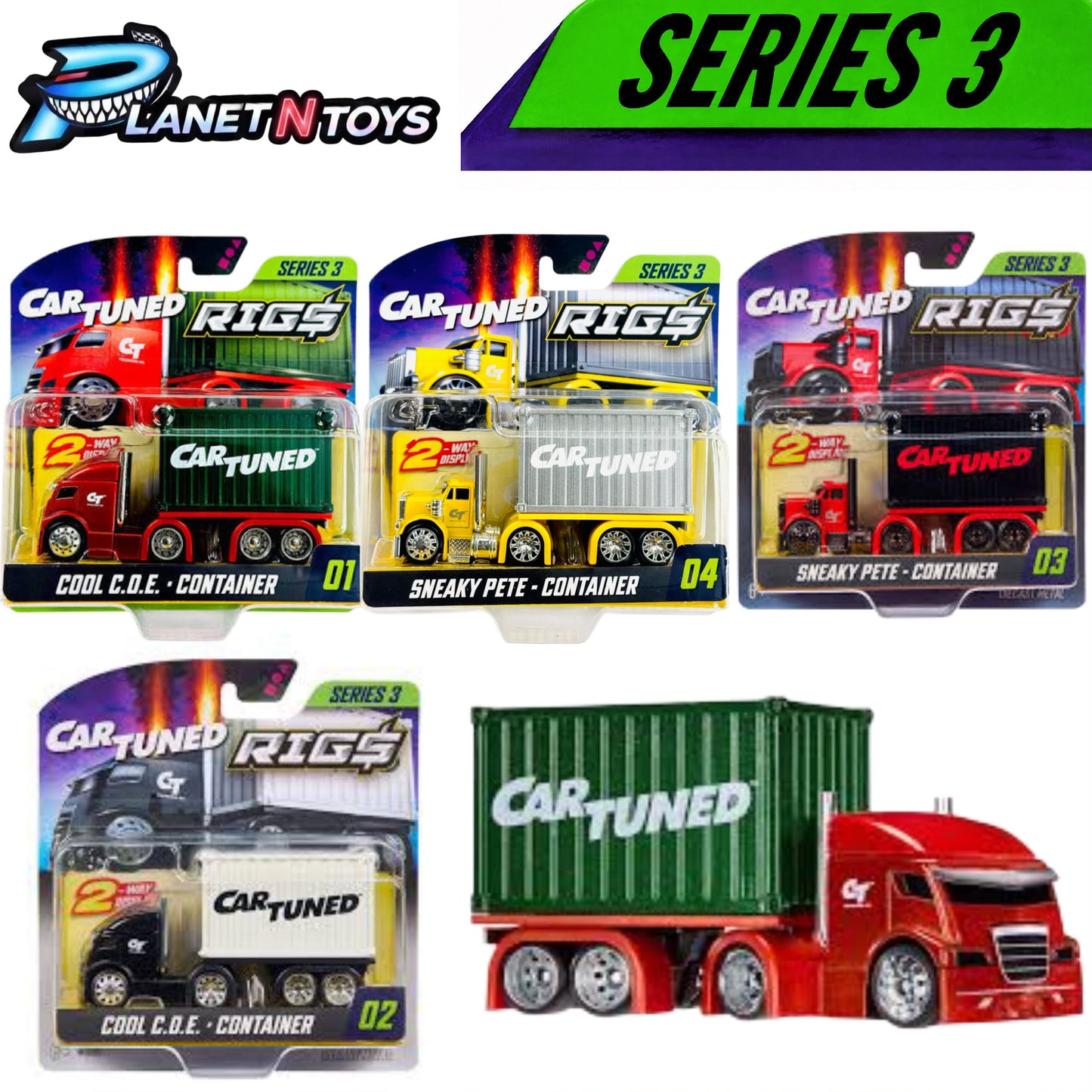 CarTuned Container Rig$ Series Die-Cast Metal Vehicle