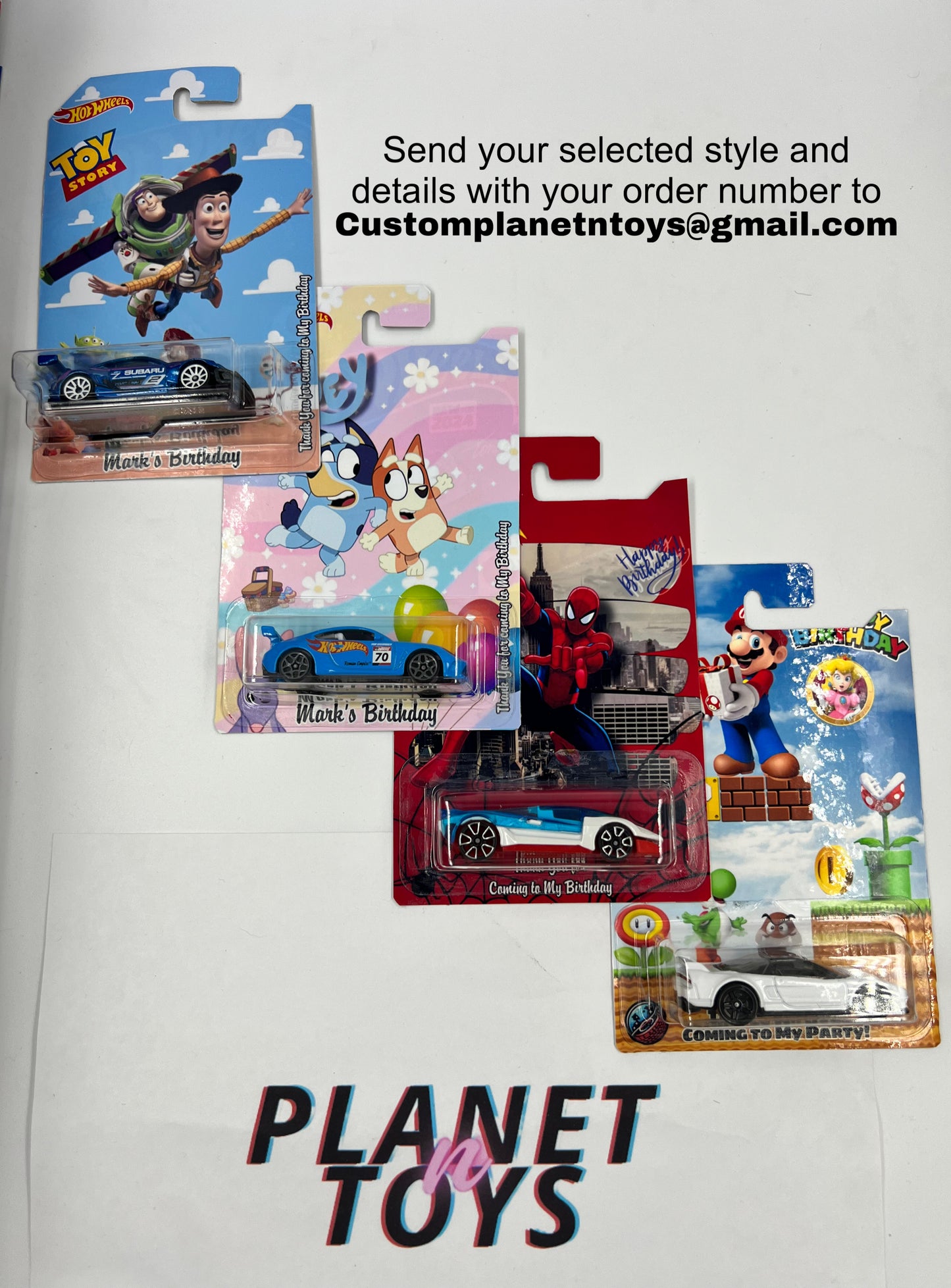 Custom Hot Wheels Assorted for Any Occasion / Birthdays / Party / Souvenirs