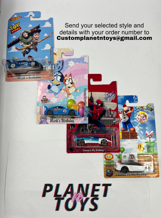 Custom Hot Wheels Assorted for Any Occasion / Birthdays / Party / Souvenirs