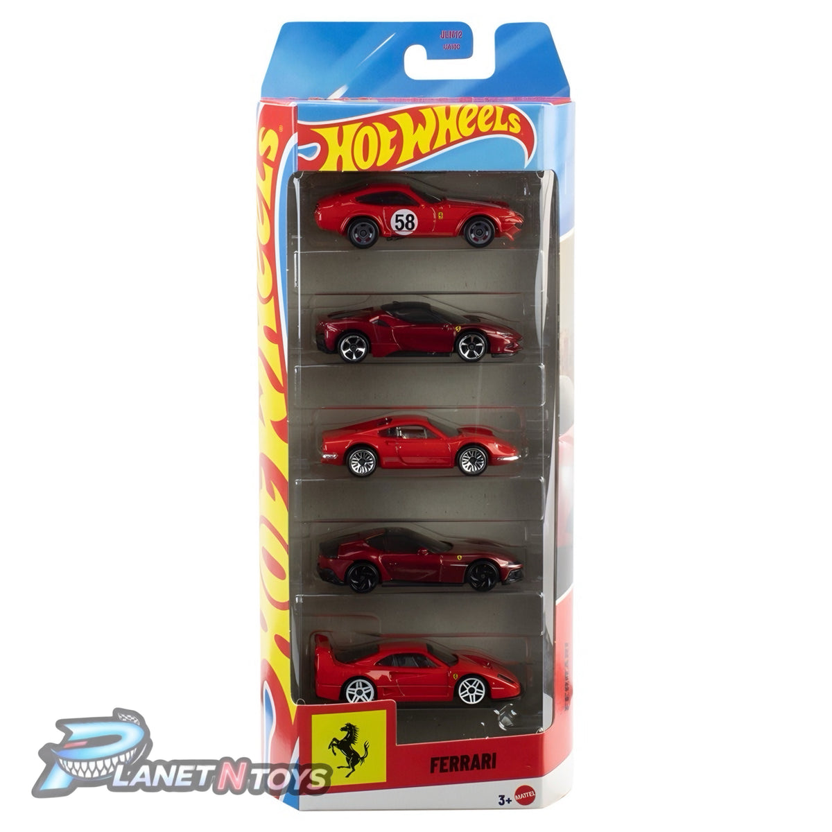 Hot Wheels 5-Pack Cars Ferrari Diecast Model