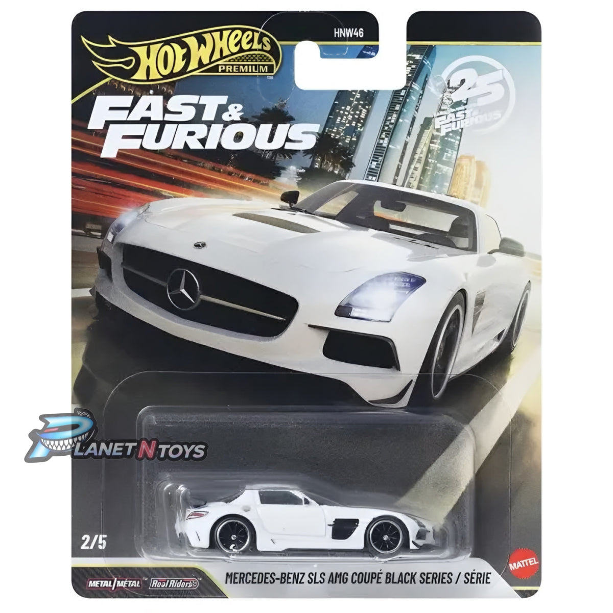 Hot Wheels Fast & Furious Mercedes-Benz Amg SLS BLK Premium 1:64 Vehicle