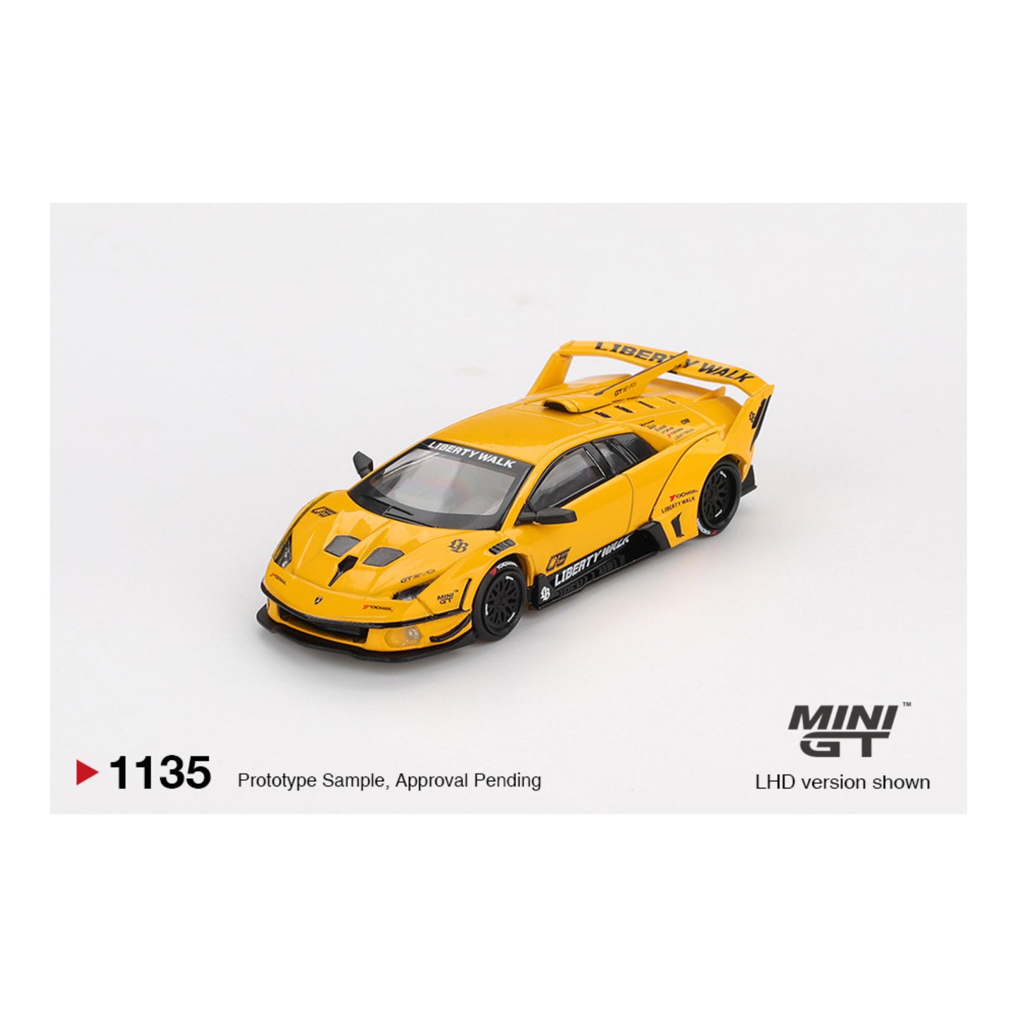 Mini GT 1:64 LB-Silhouette WORKS MURCIELAGO GT Evo – Yellow #1135