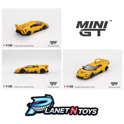 Mini GT 1:64 LB-Silhouette WORKS MURCIELAGO GT Evo – Yellow #1135