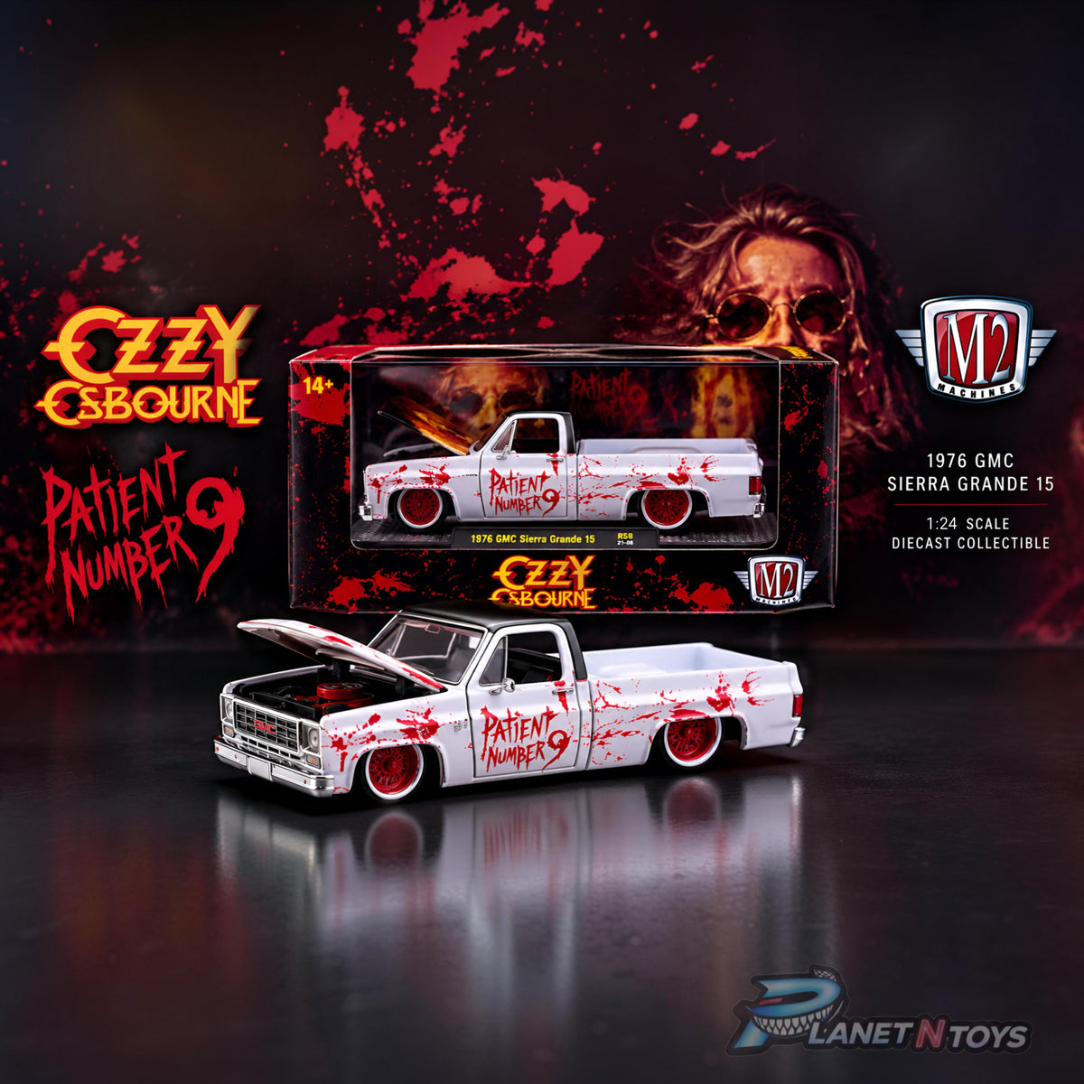 M2 Machines 1976 GMC Sierra Grande 15 — 1:24 diecast pickup truck.