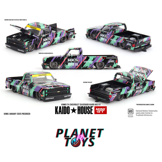 Kaido House x Mini GT 1:64 Chevrolet Silverado Kaido HKS V1