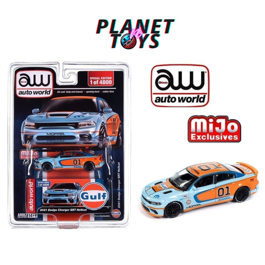 Auto World 1:64 2021 Dodge Charger SRT Hellcat Custom GULF Livery Limited 4,800 pieces – Mijo Exclusives