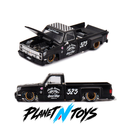 Kaido House x Mini GT Chevrolet Silverado Dually Hot Rod V1 – Flat Black