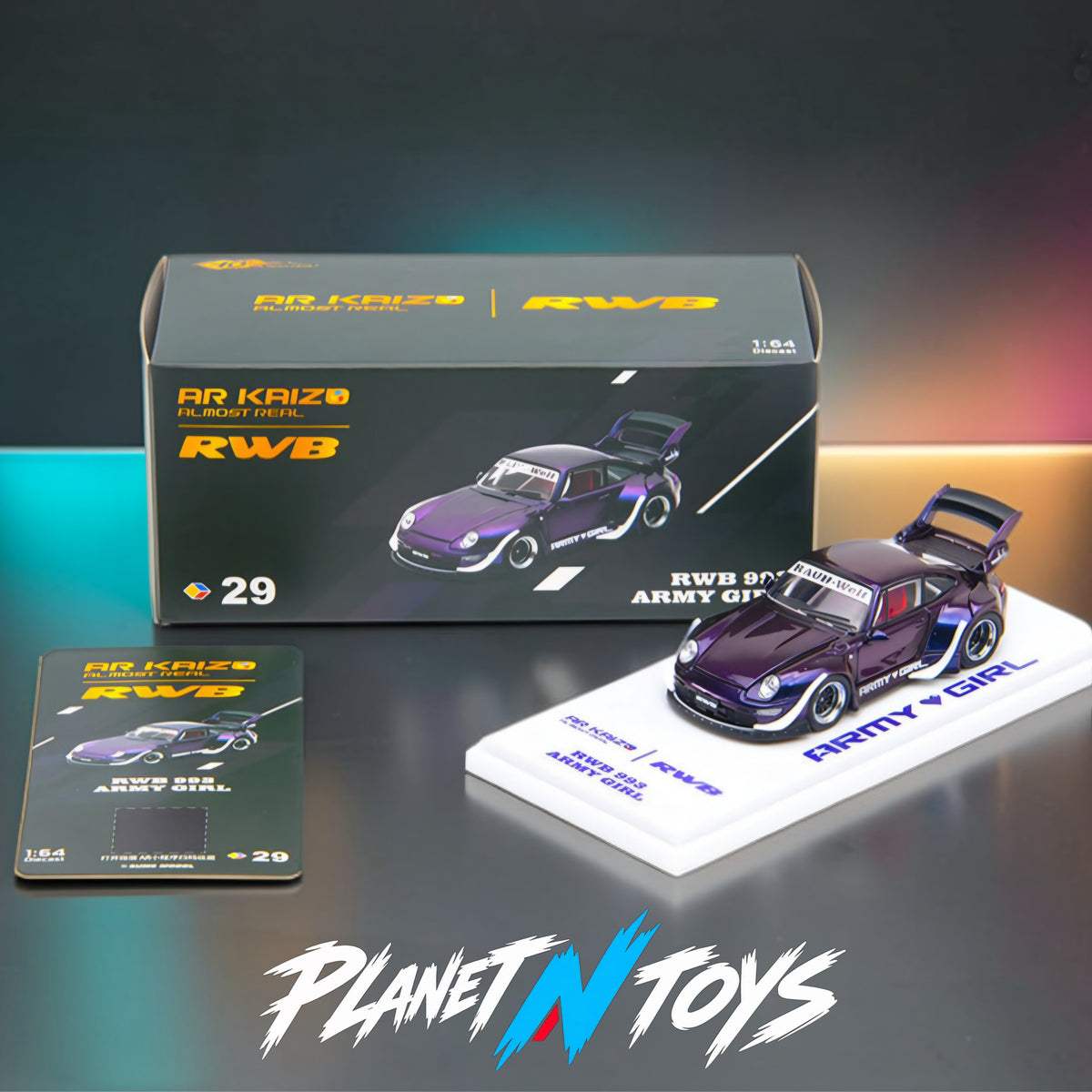 Almost Real 1:64 KAIZO RWB 993 Army Girl Special Edition – Candy Purple