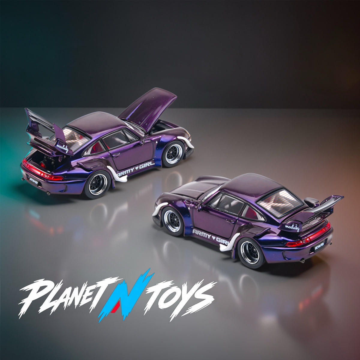 Almost Real 1:64 KAIZO RWB 993 Army Girl Special Edition – Candy Purple