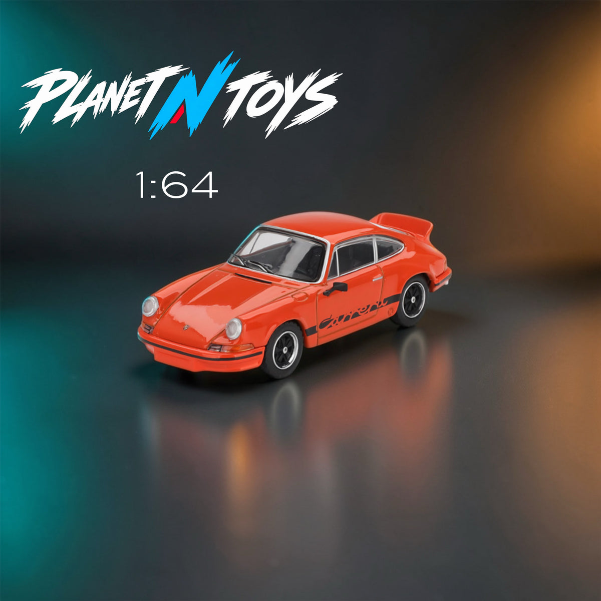 Mini GT 1:64 Porsche 911 Carrera RS 2.7 – Tangerine with Black Livery