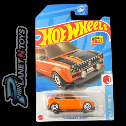 Hot Wheels Honda Mainline Diecast Cars (Assorted 1:64 Civic, Prelude, CR-X)