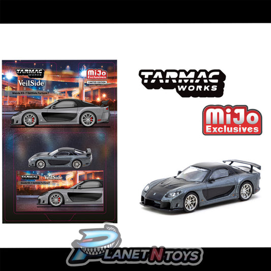 Tarmac Works 1:64 Mazda RX-7 VeilSide Fortune7- Grey metallic / Black