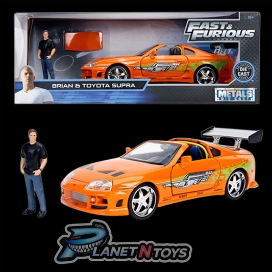 Hollywood Rides Fast and the Furious Toyota Supra 1:24 Scale Die-Cast Metal Vehicle with Brian Figure