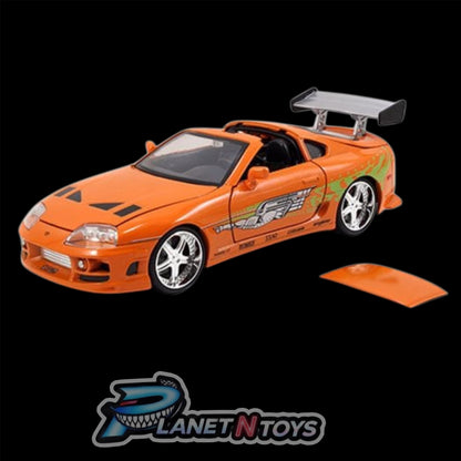 Hollywood Rides Fast and the Furious Toyota Supra 1:24 Scale Die-Cast Metal Vehicle with Brian Figure