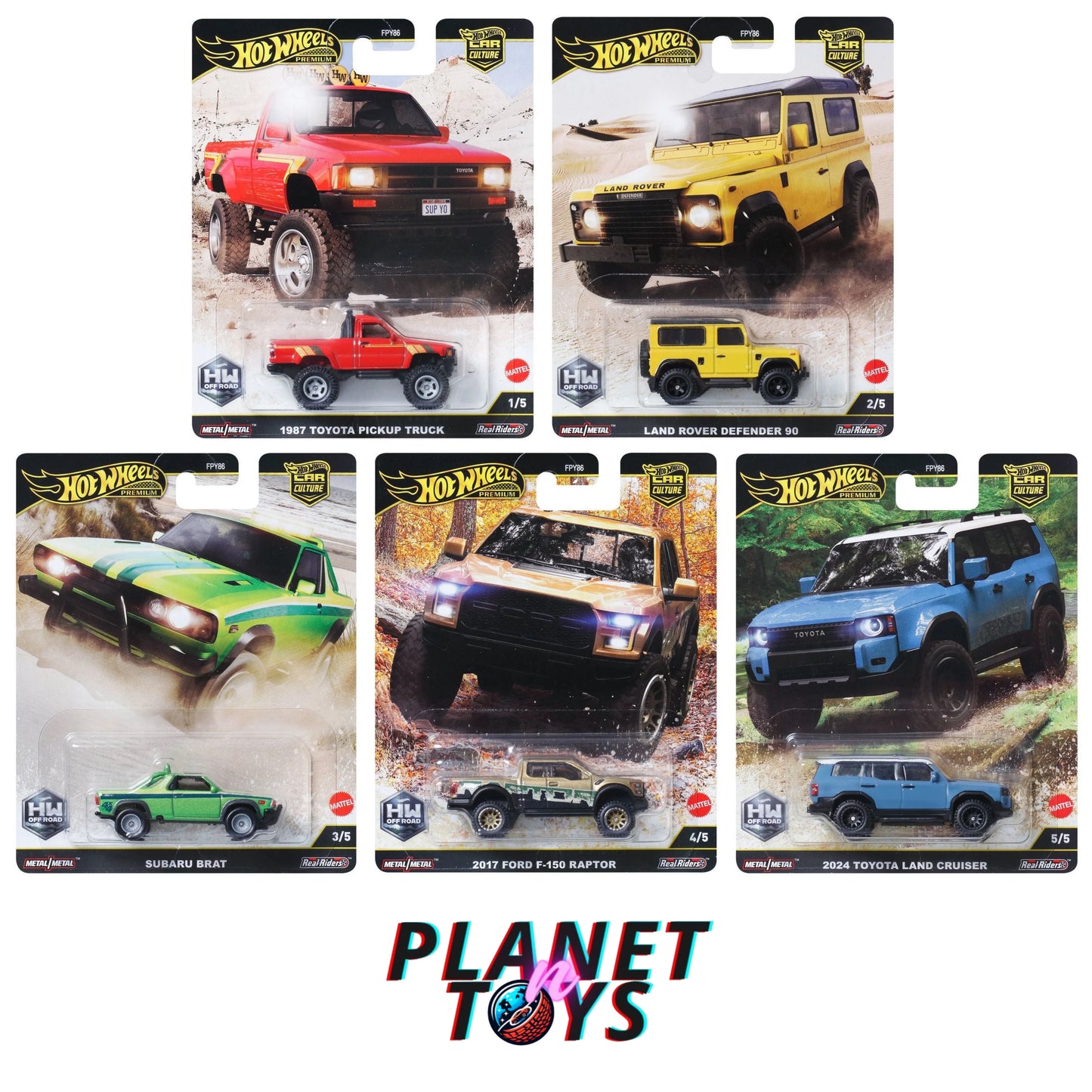 Hot Wheels Car Culture Premium Sets Assorted 1:64 Variety Diecast