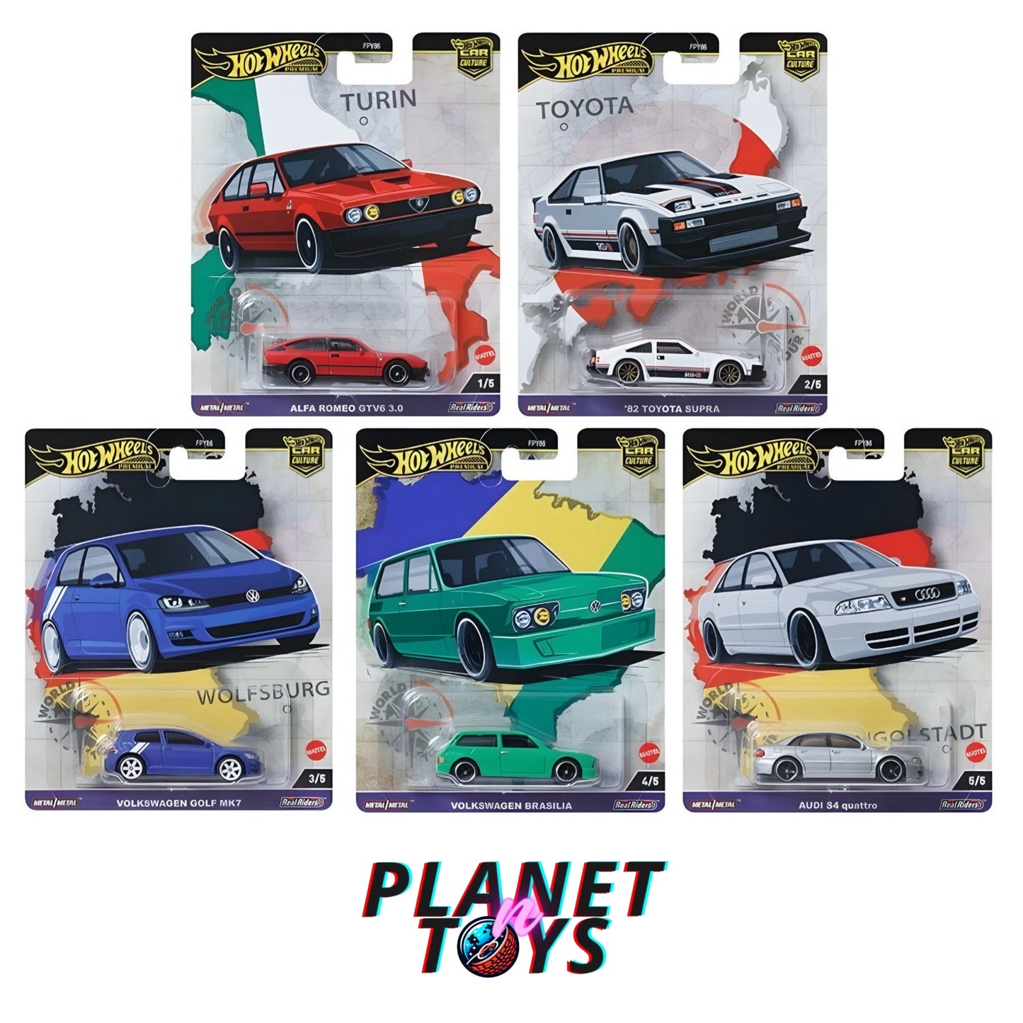 Hot Wheels Car Culture Premium Sets Assorted 1:64 Variety Diecast
