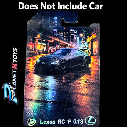 I Put the CARD You Put the Car - Customs Cards Background to attach any 1:64 Diecast Car Made by Planet N Toys