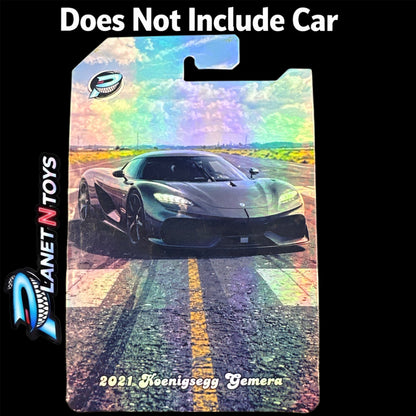 I Put the CARD You Put the Car - Customs Cards Background to attach any 1:64 Diecast Car Made by Planet N Toys