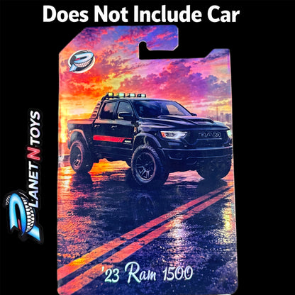 I Put the CARD You Put the Car - Customs Cards Background to attach any 1:64 Diecast Car Made by Planet N Toys