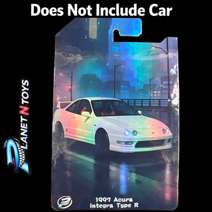 I Put the CARD You Put the Car - Customs Cards Background to attach any 1:64 Diecast Car Made by Planet N Toys