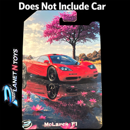 I Put the CARD You Put the Car - Customs Cards Background to attach any 1:64 Diecast Car Made by Planet N Toys