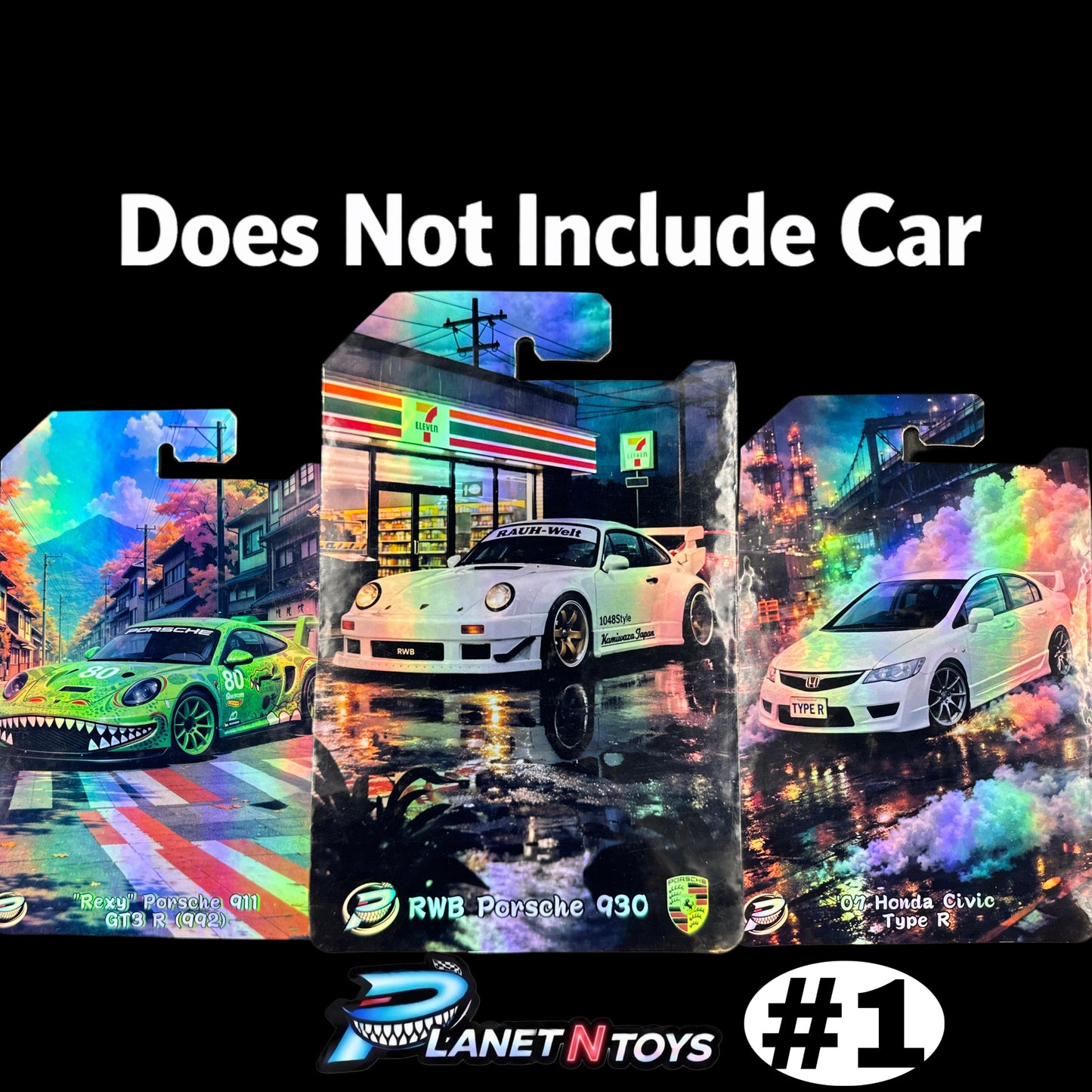 I Put the CARD You Put the Car - Customs Cards Background to attach any 1:64 Diecast Car Made by Planet N Toys