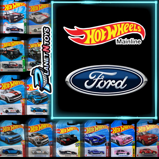 Hot Wheels Ford Mainline 1:64  (American Power, Mustang, Shelby, Escort) Diecast Assorted Muscle Cars