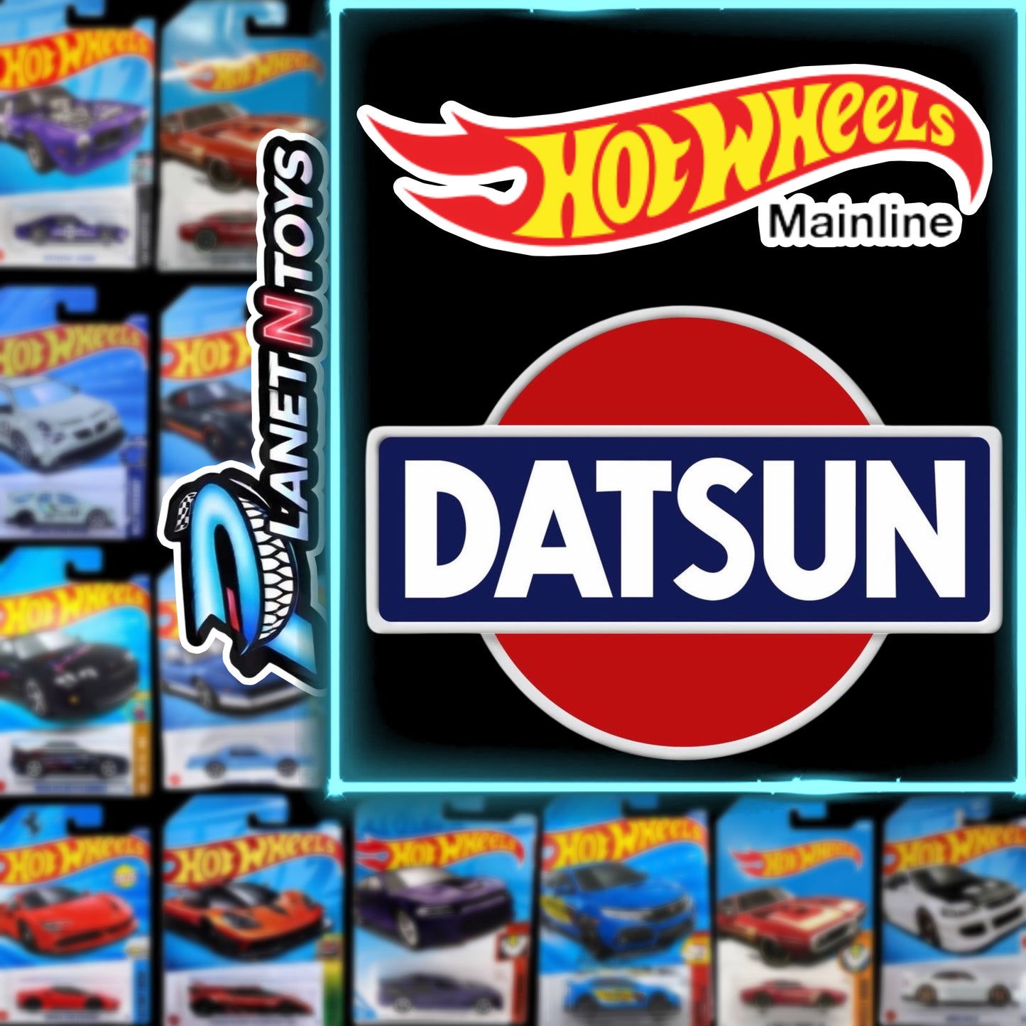 Hot Wheels Datsun Mainline Diecast Cars (Assorted 1:64 sunny truck, 240z,japan)