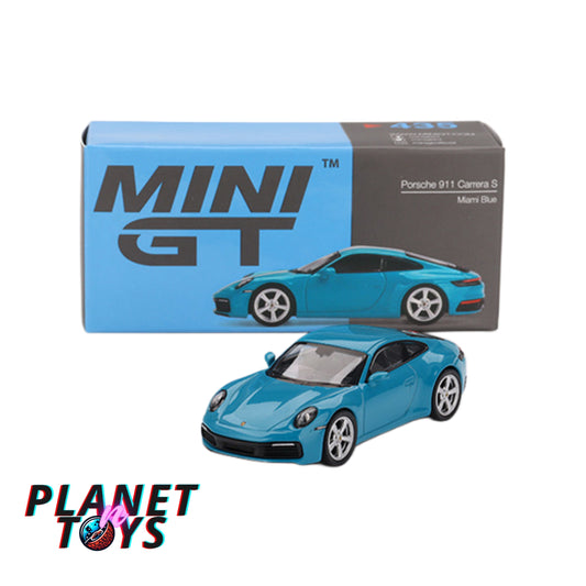 Mini GT Porsche 911 (992) Carrera S Miami Blue