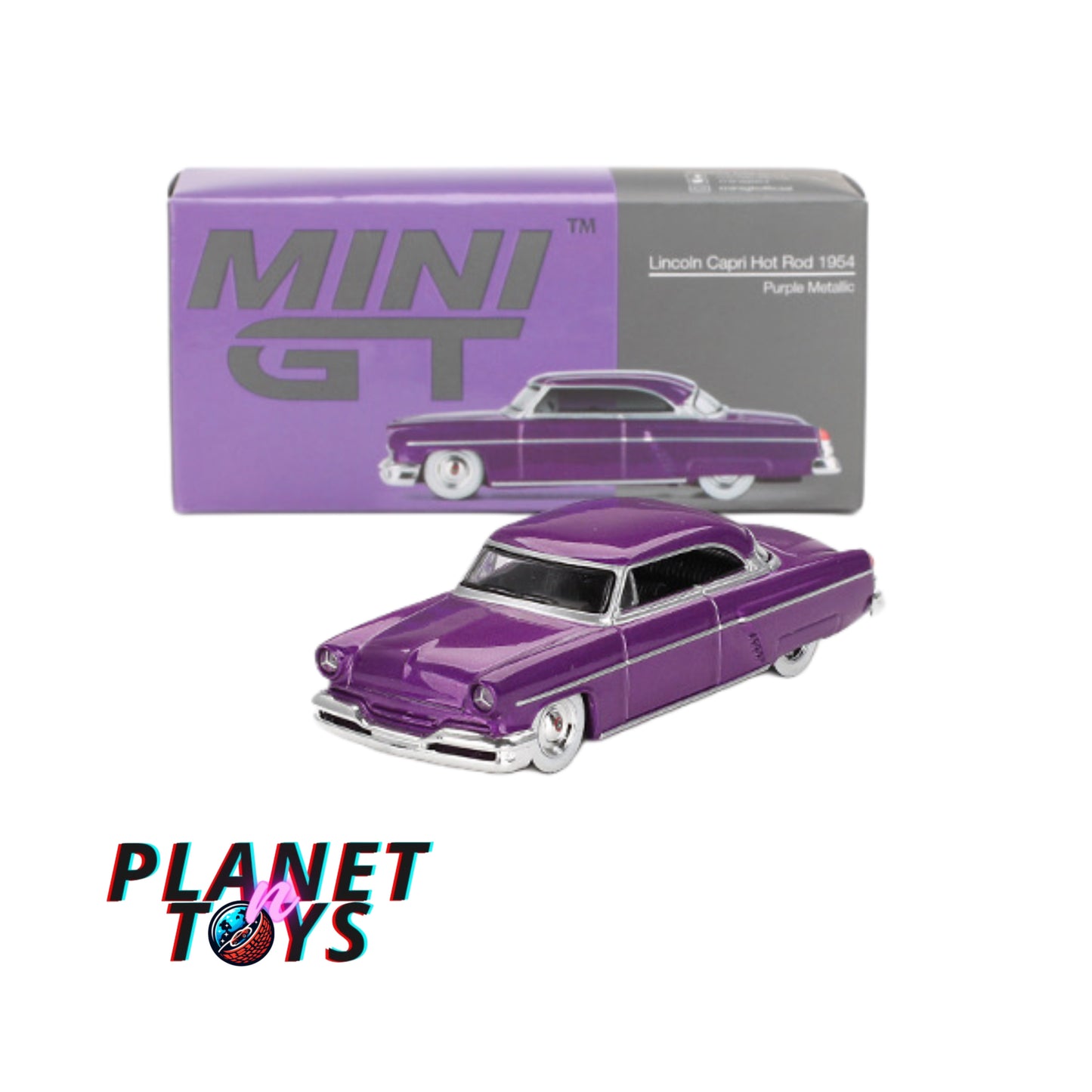 Mini GT Lincoln Capri Hot Rod 1954 Purple Metallic