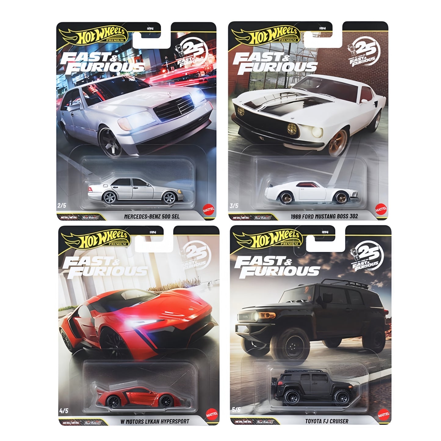 Hot Wheels Premium Fast & Furious Sets 5/5 Assorted