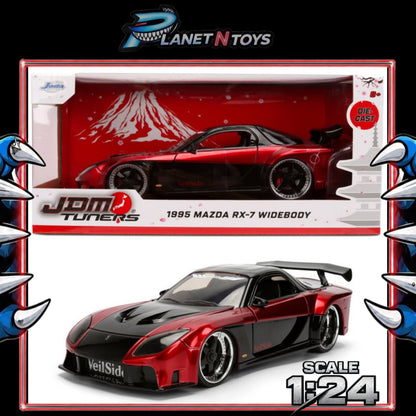 Jada JDM Tuners 1995 Mazda RX-7 Widebody 1:24 Scale Die-Cast Metal Vehicle