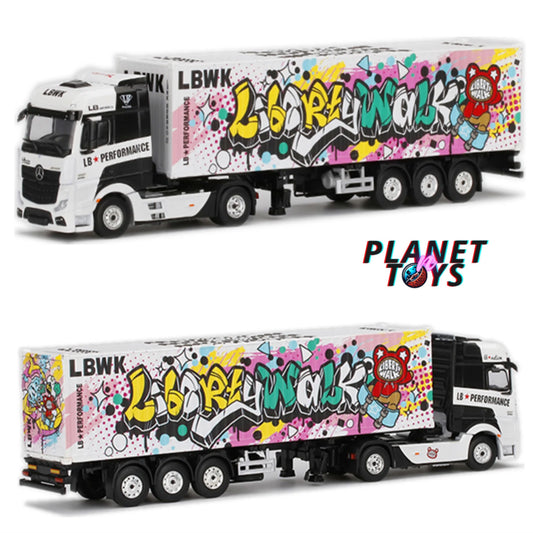 Mini GT 1:64 Mercedes-Benz Actros w/ 40 Ft Container LBWK Kuma Graffiti #333