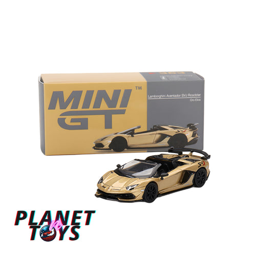 Mini GT Lamborghini Aventador SVJ Roadster Oro Elios