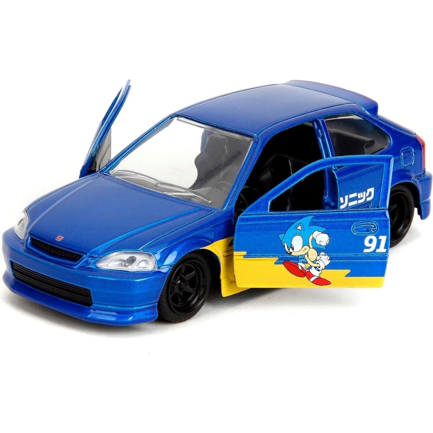 Jada 1:32 Classic Sonic The Hedgehog 1997 Honda Civic Type R