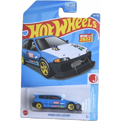Hot Wheels Honda Mainline Diecast Cars (Assorted 1:64 Civic, Prelude, CR-X)