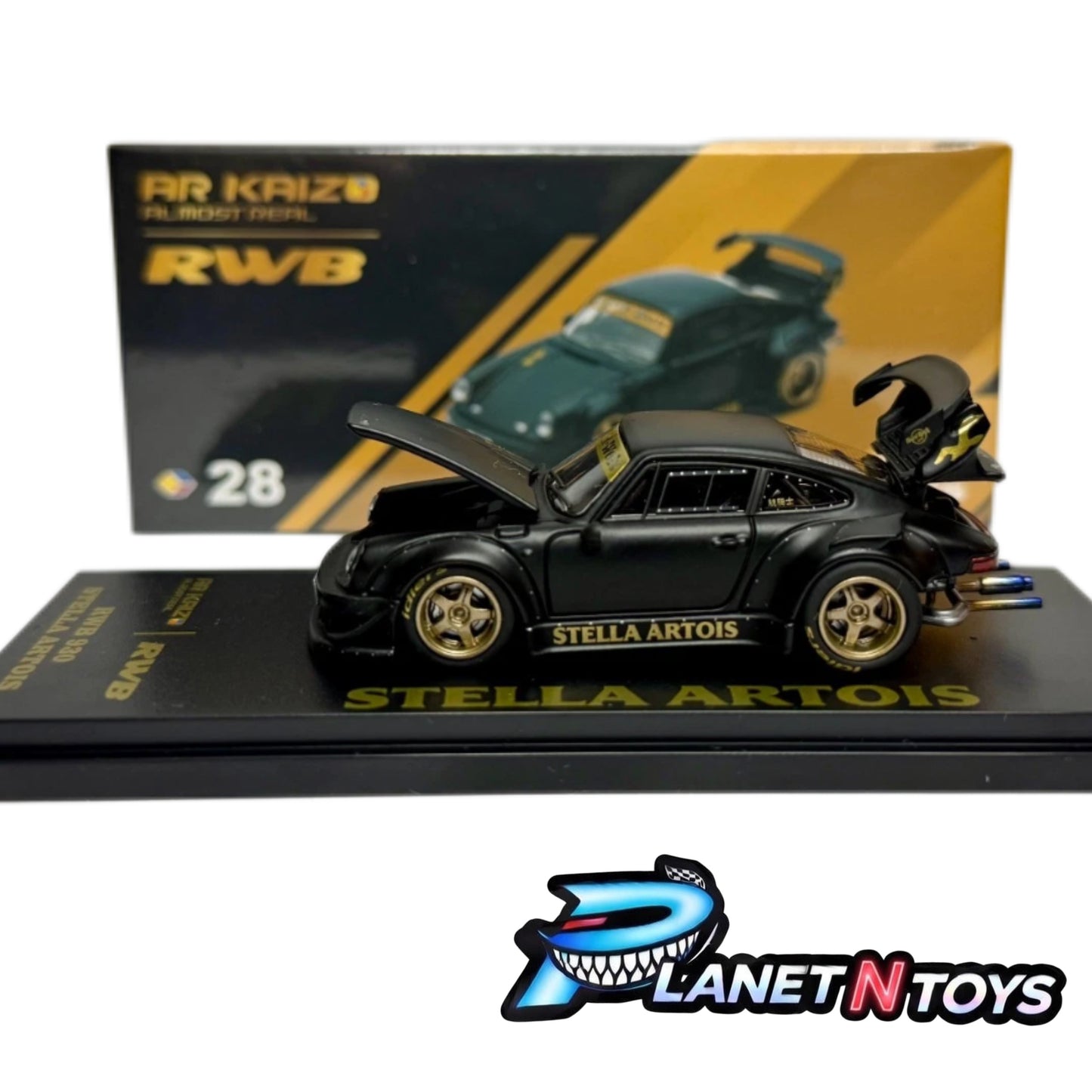 Almost Real 1:64 KAIZO RWB 930 Stella Artois 2026 Hobby Expo China Beijing Special Edition – Matte Black