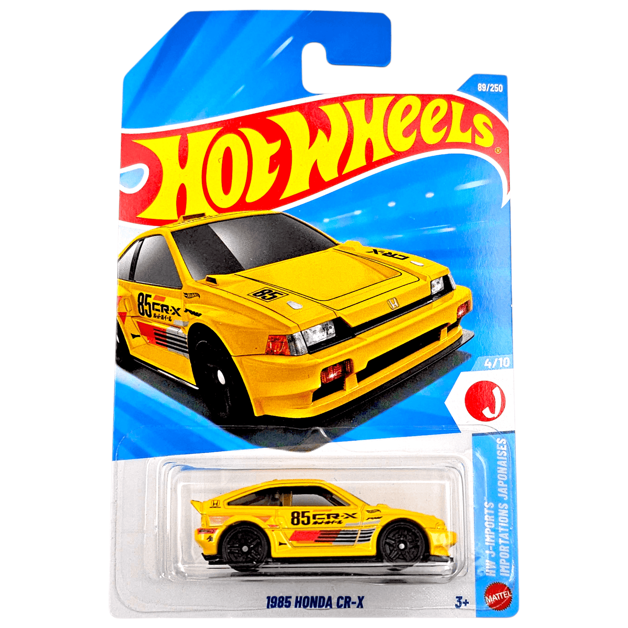 Hot Wheels Honda Mainline Diecast Cars (Assorted 1:64 Civic, Prelude, CR-X)